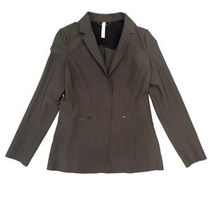 Athleta SIZE 6 Cosmic Blazer Jacket Gray Fitted Travel Women’s Button Closure